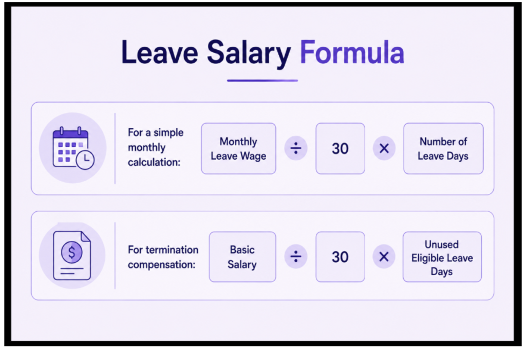Leave Salary Formula Infographic Image